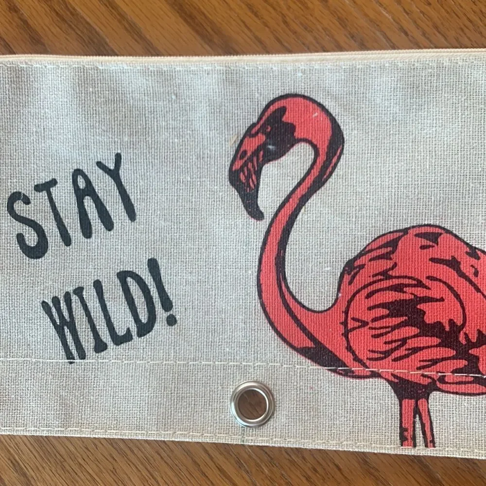 Pencil Pouch Bundle of 3 Zebra Bunny Flamingo